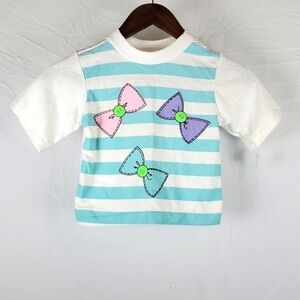 Vintage Single Stitch‎ Striped Bow T-Shirt